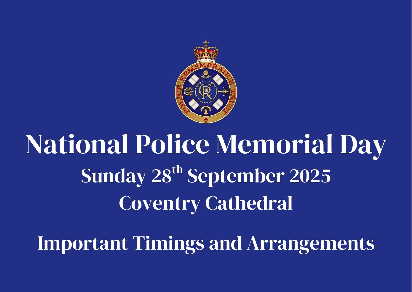 Important information for National Police Memorial Day